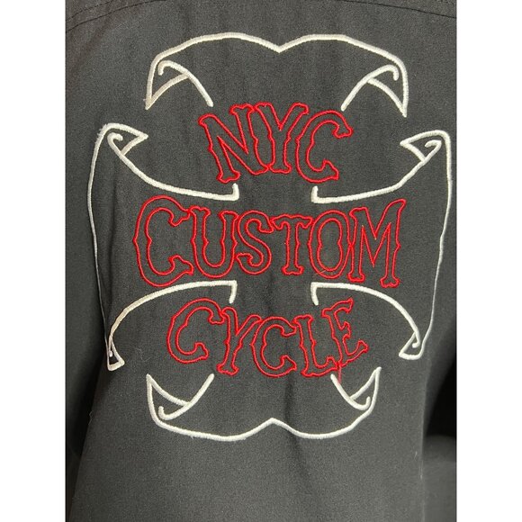 Johnny Suede “NYC Custom Cycle” Embroidered Skull Button USA Flaw - Picture 5 of 11